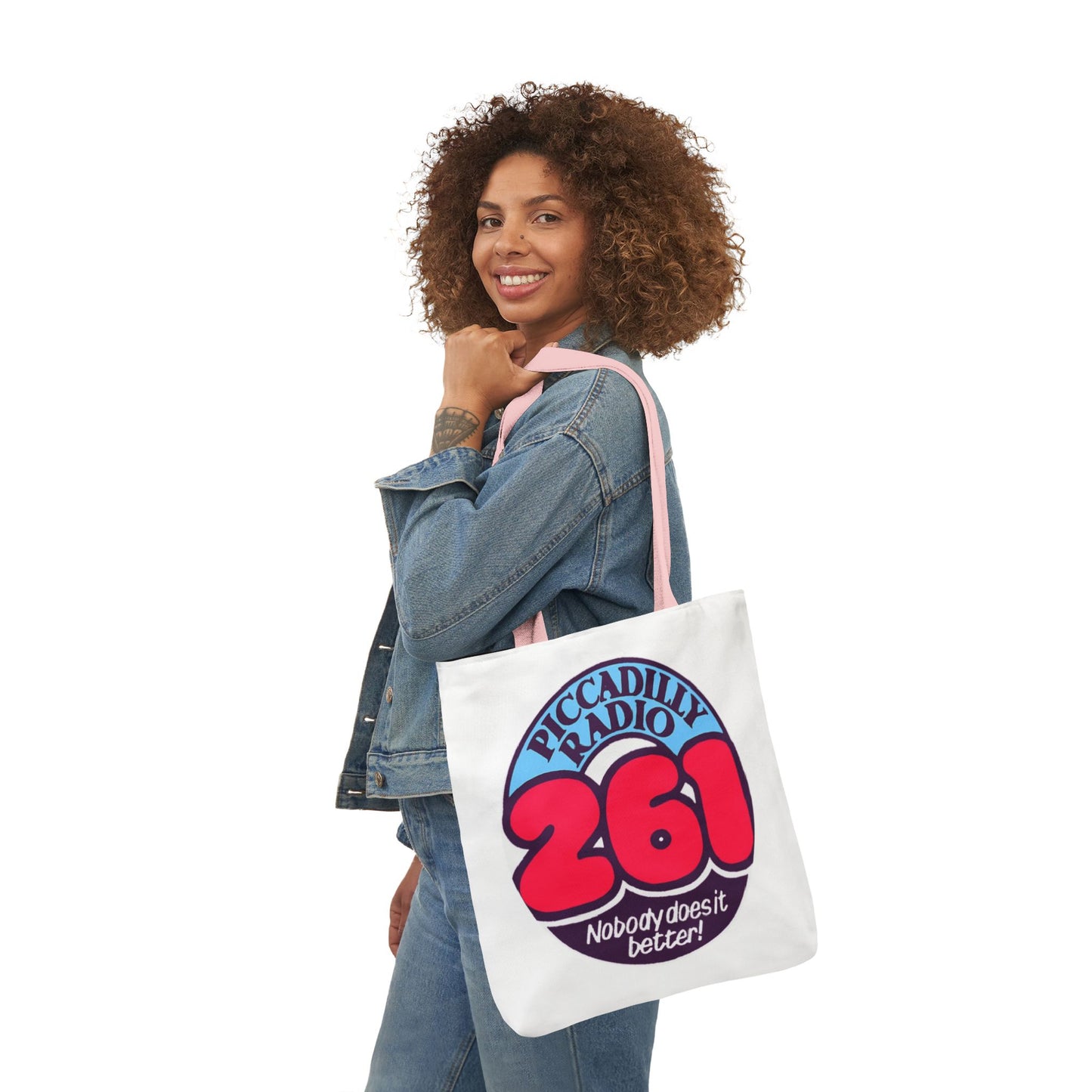 Tote Bag — Retro 'Piccadilly Radio 261' Vintage Logo Canvas Tote