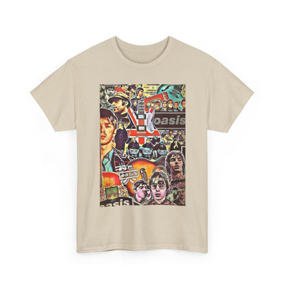 Oasis Collage T-Shirt – Retro Britpop Band Graphic Tee