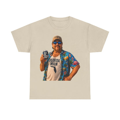 Florida Man Graphic Tee — Funny Vacation Shirt with Hawaiian Shirt Design
