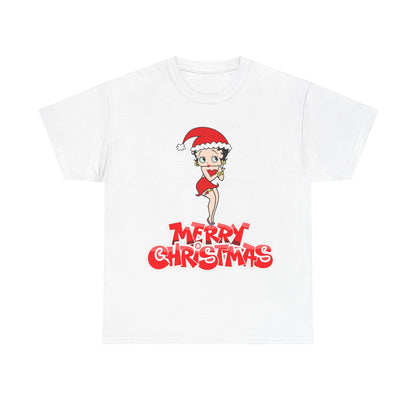 Christmas Betty Boop Tee - 'Merry Christmas' Holiday Graphic Shirt