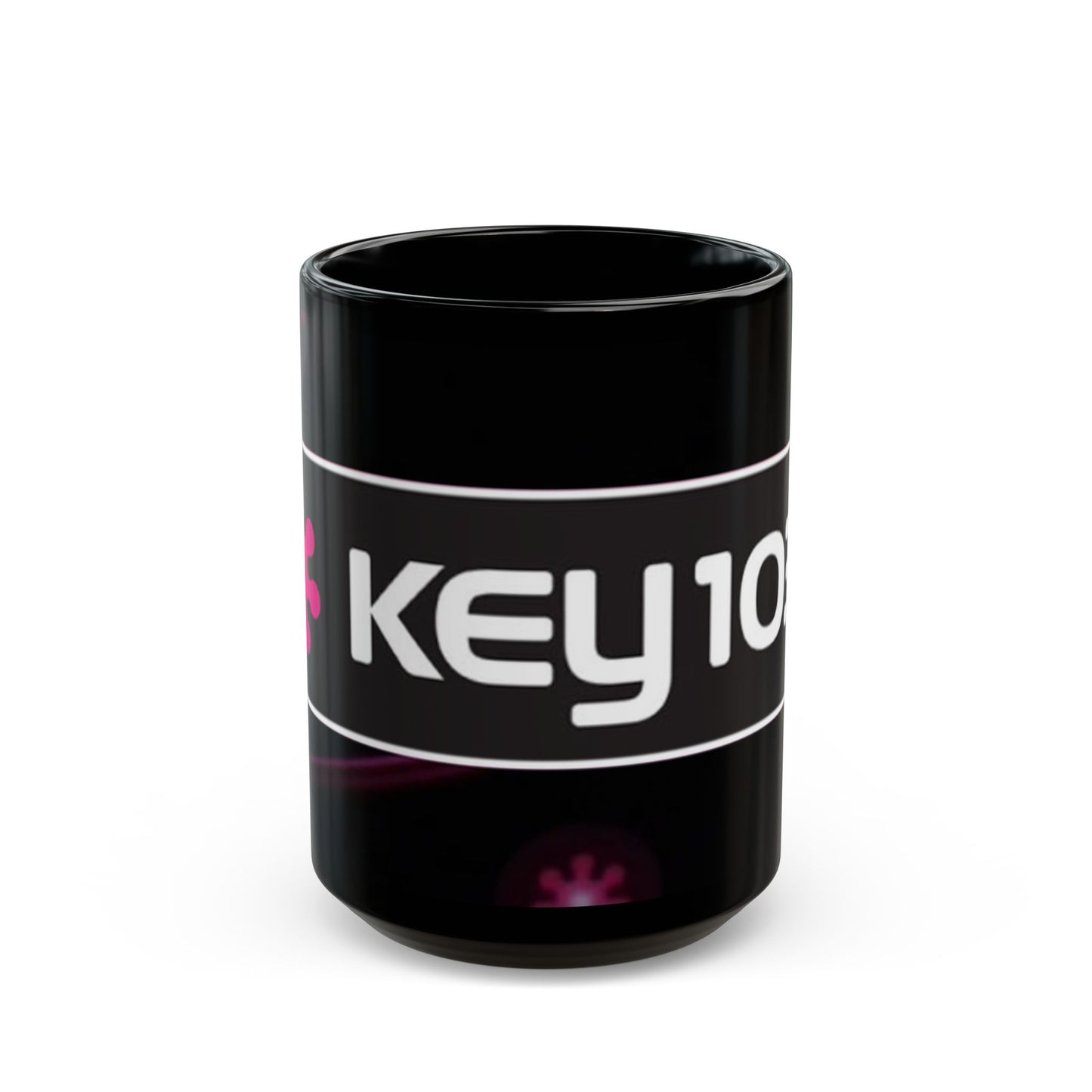 Key 103 Black Coffee Mug – Retro Radio Logo 11oz/15oz