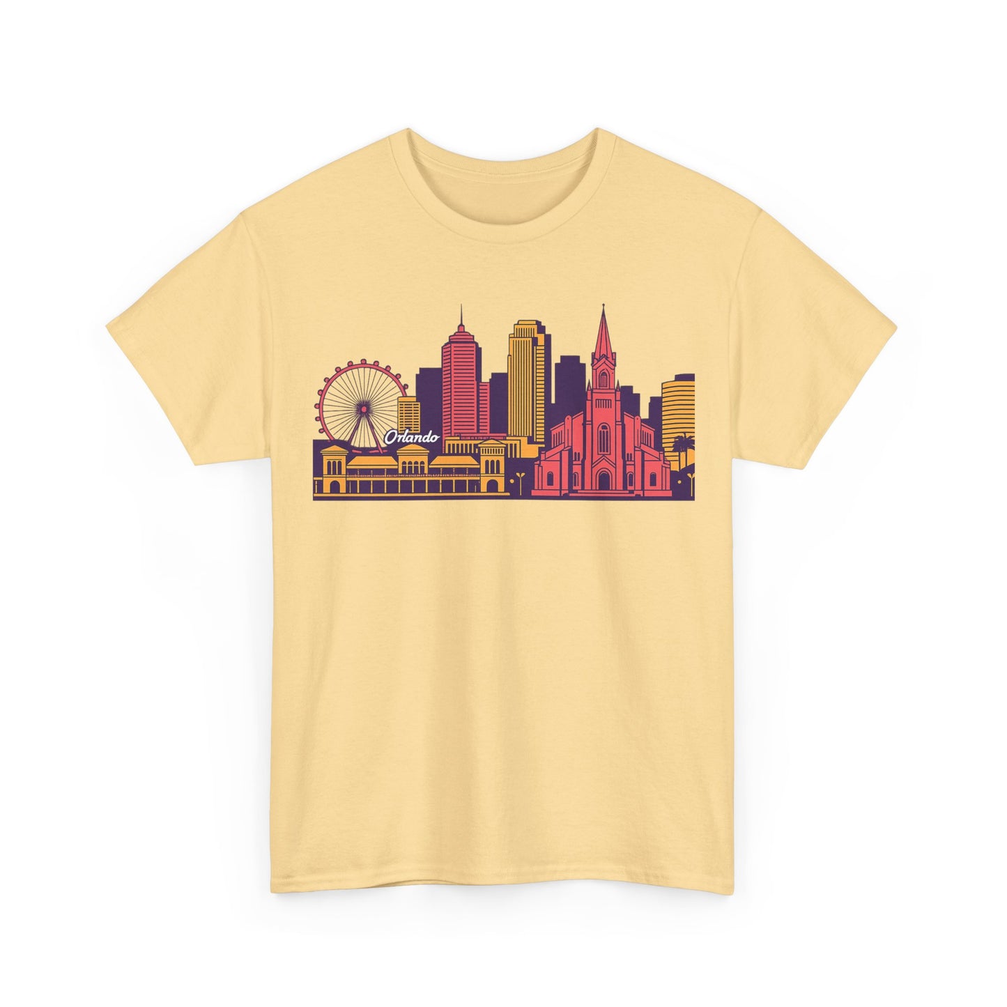 Orlando City Skyline T-Shirt — Colorful Urban Landmark Graphic Tee