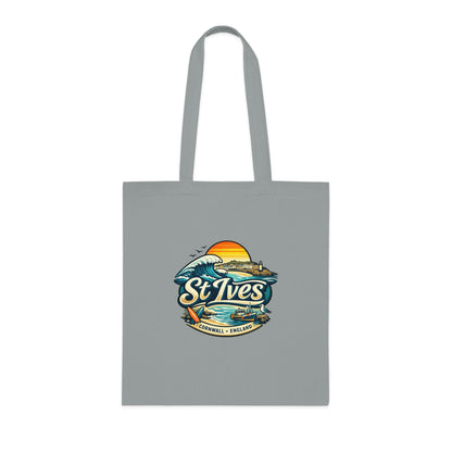 St Ives Beach Tote — Cornwall Surf Sunset Cotton Tote Bag