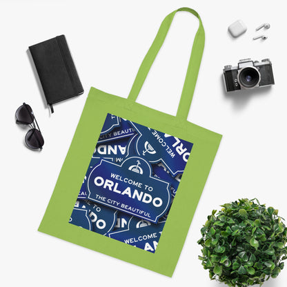 Orlando Souvenir Tote Bag – "Welcome to Orlando" City Beautiful Cotton Shopper