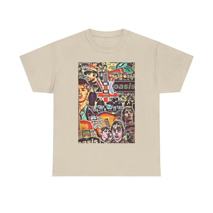 Oasis Collage T-Shirt – Retro Britpop Band Graphic Tee