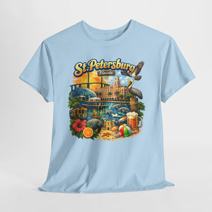St. Petersburg Florida Retro Beach Scene T-Shirt