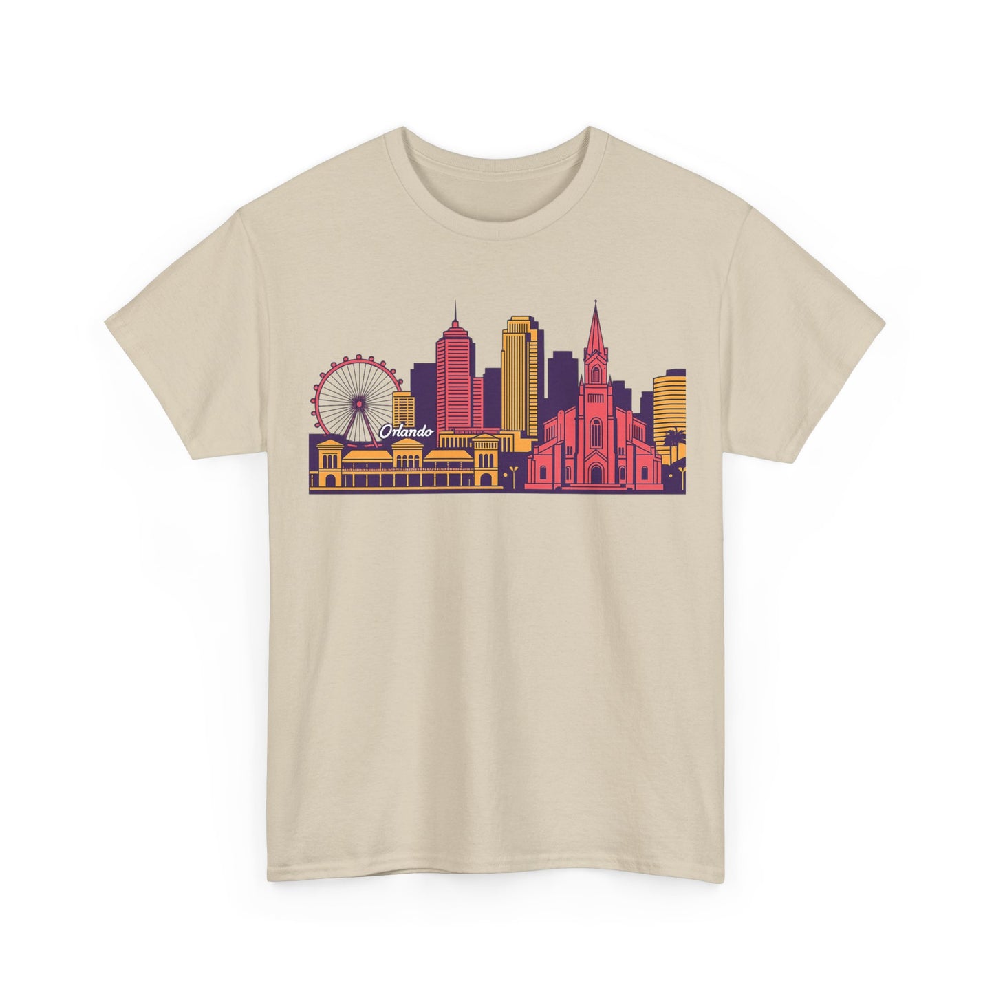 Orlando City Skyline T-Shirt — Colorful Urban Landmark Graphic Tee