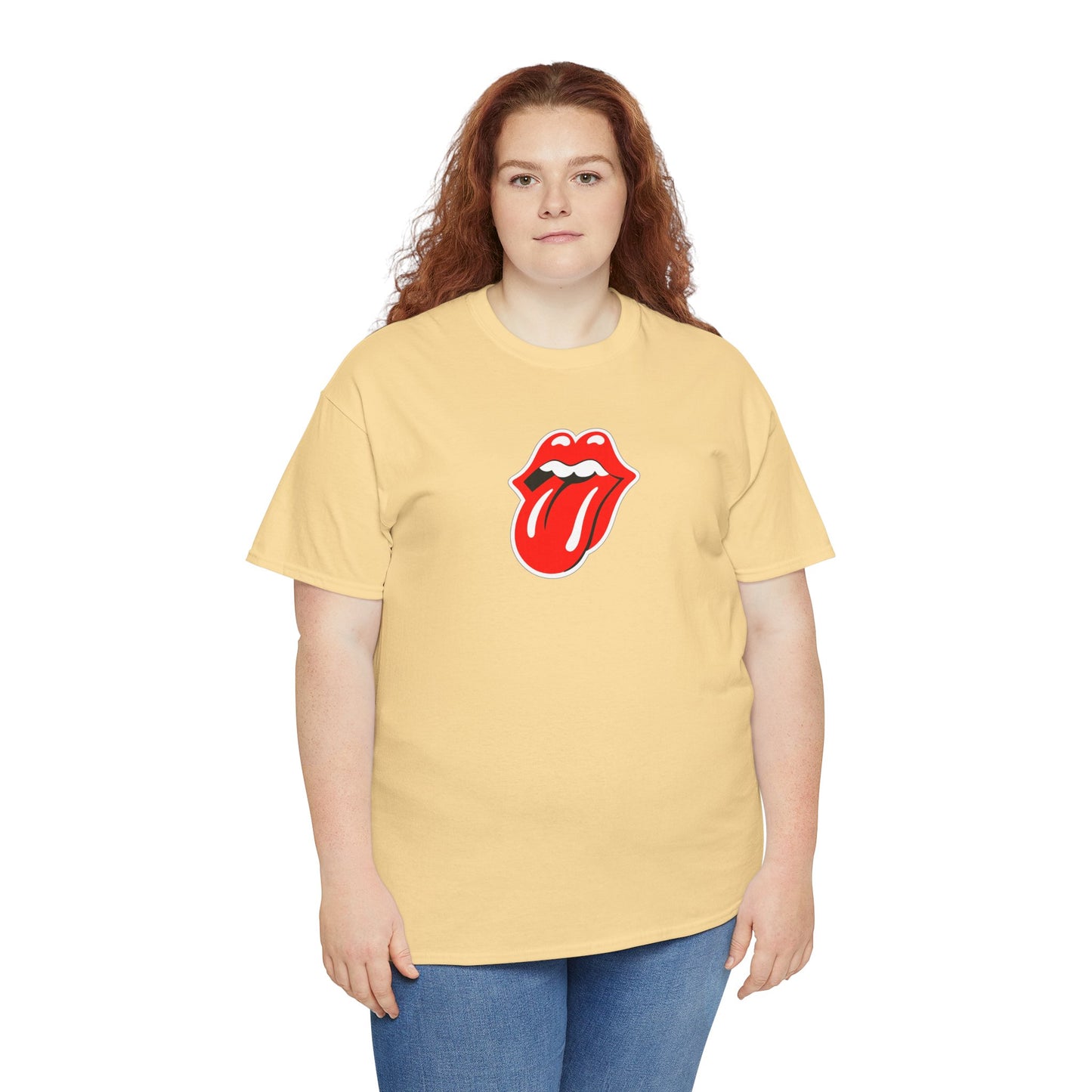 Rock Retro Red Tongue and Lips Graphic Tee