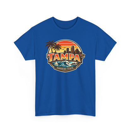 Tampa Retro Sunset T-Shirt – Vintage Palm Beach Skyline Tee
