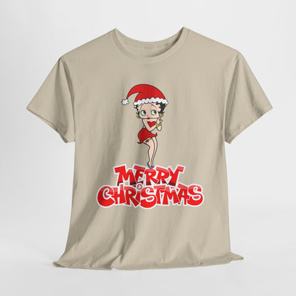 Christmas Betty Boop Tee - 'Merry Christmas' Holiday Graphic Shirt