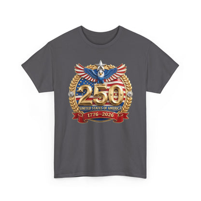 250th USA Anniversary T-Shirt – 1776–2026 Patriotic Eagle Emblem Tee