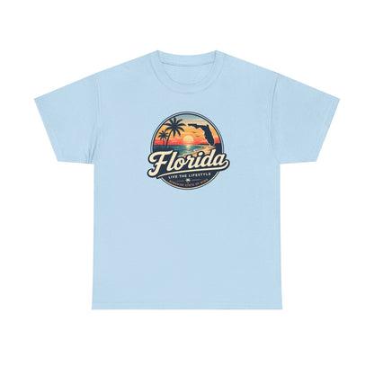 Florida Sunset Tee — Vintage Palm Beach Graphic T-Shirt