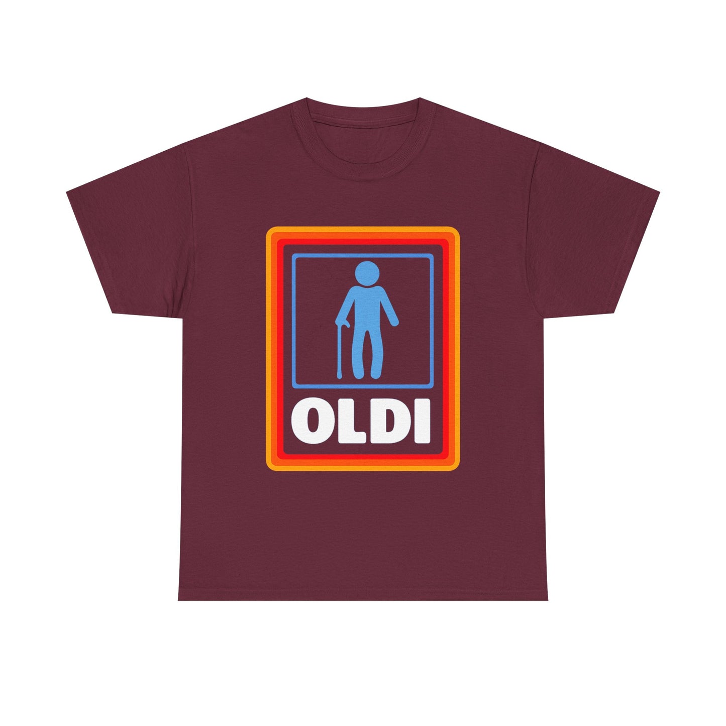 Oldi Retro Logo Tee — Funny Elderly Humour T-Shirt