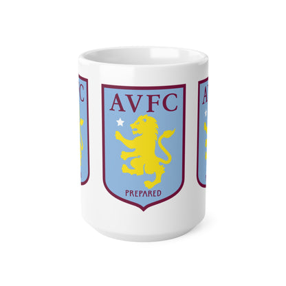 Aston VIlla Ceramic Crest Coffee Mug — 11oz & 15oz Football Fan Gift
