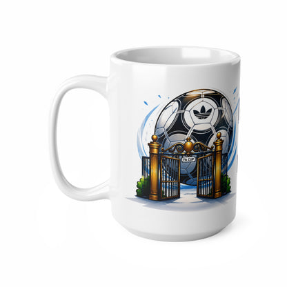 Matchday Football Programmes Mug — Retro Soccer Crest Coffee Cup (11oz & 15oz)