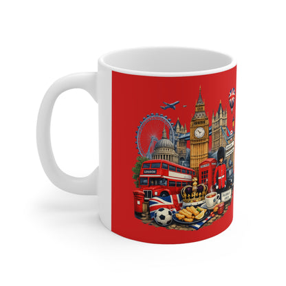 London Icons Coffee Mug — Red 11oz/15oz Ceramic Souvenir