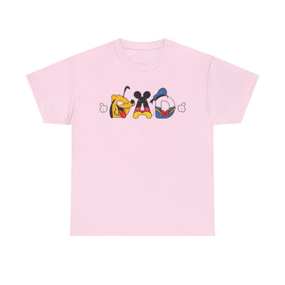Disney Dad Character Graphic Tee — Playful Colorful Character Icons T-Shirt