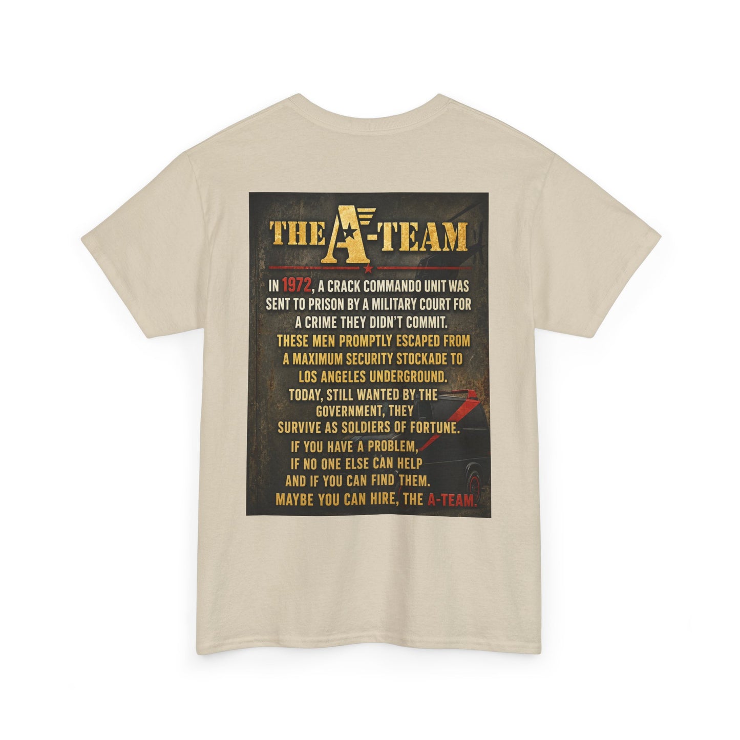 A-Team Graphic Tee — Retro TV Series Logo & Character Poster T-Shirt