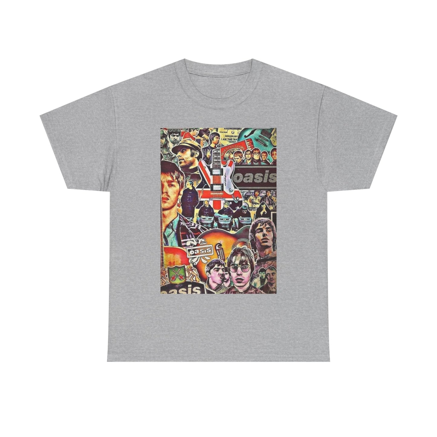 Oasis Collage T-Shirt – Retro Britpop Band Graphic Tee