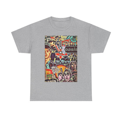 Oasis Collage T-Shirt – Retro Britpop Band Graphic Tee