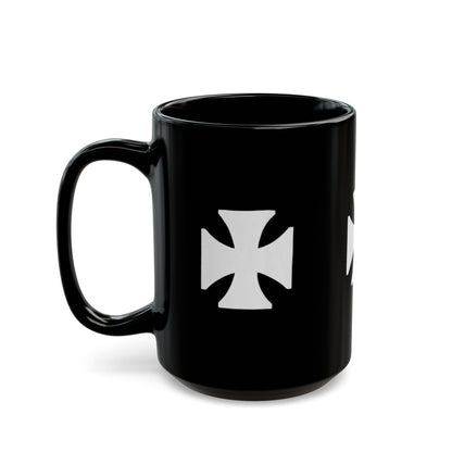 Manchester City ST Mark's Black Ceramic Mug with White Maltese Cross – Gothic Coffee Cup (11oz, 15oz)