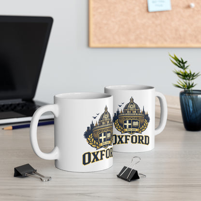 Oxford Crest Ceramic Coffee Mug — University Shield Design, 11oz & 15oz