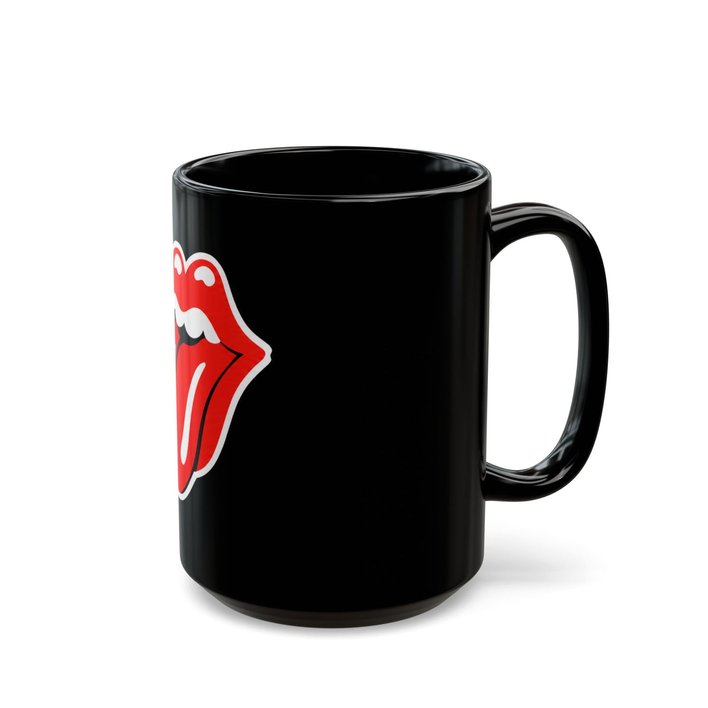 Rock Band Tongue Black Coffee Mug (11oz/15oz)