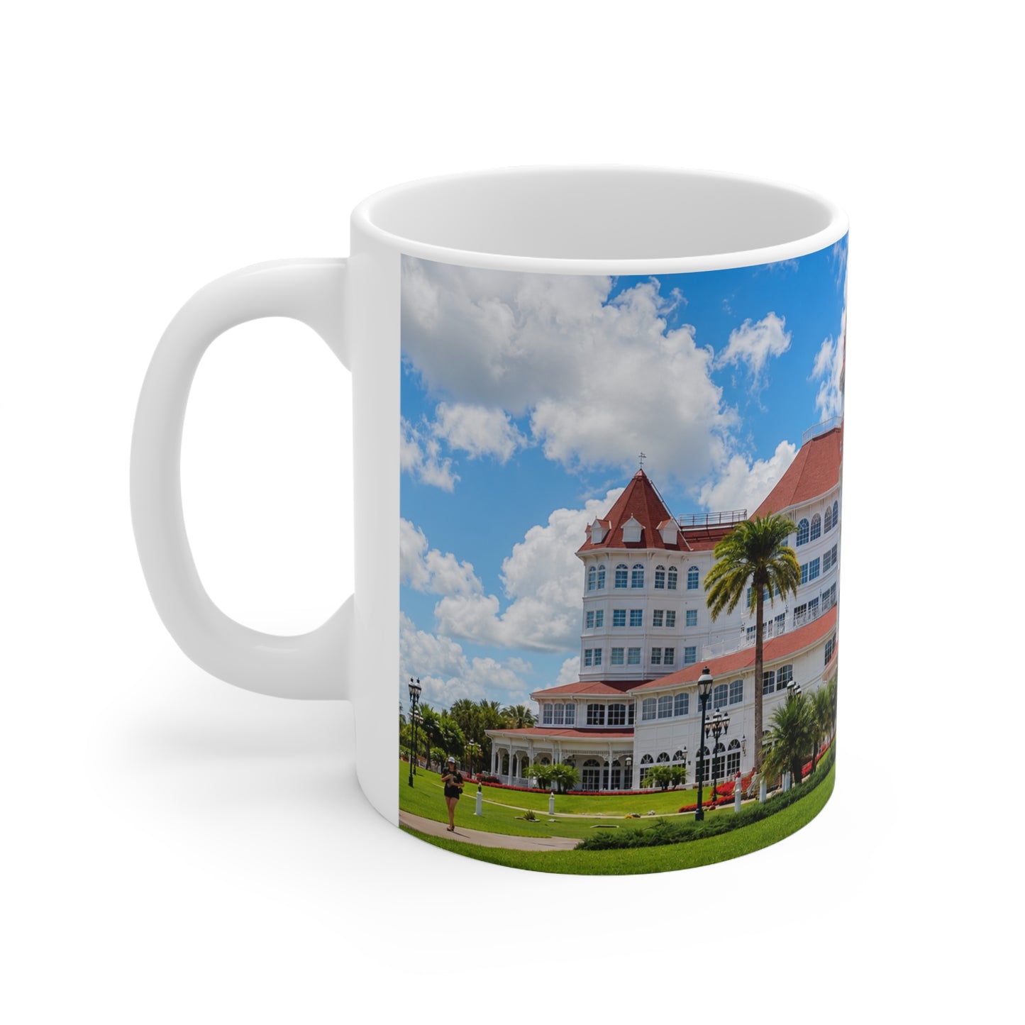 WDW Grand Floridian Hotel Photo Mug — Historic Seaside Villa Ceramic Coffee Cup (11oz, 15oz)