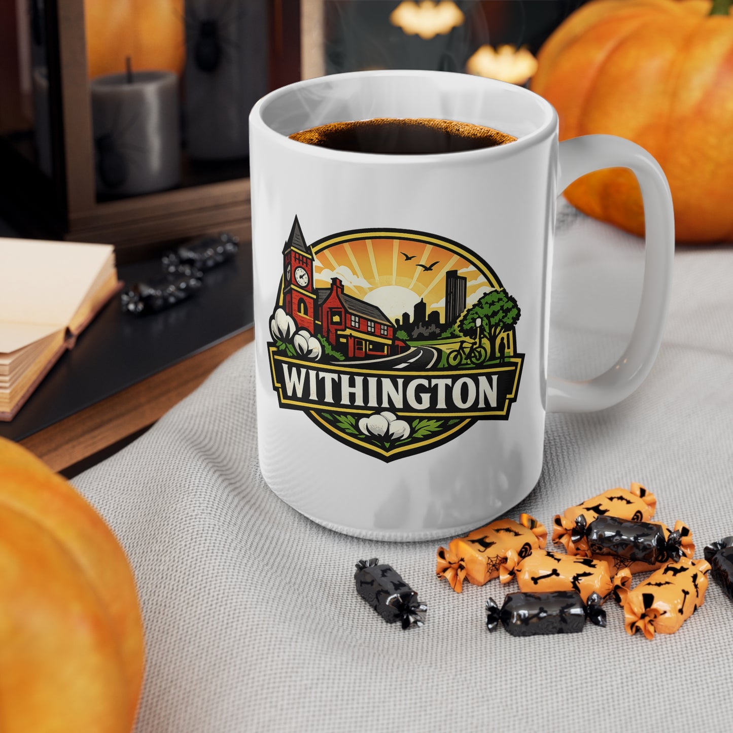 Withington Manchester Ceramic Coffee Cups, 11oz, 15oz