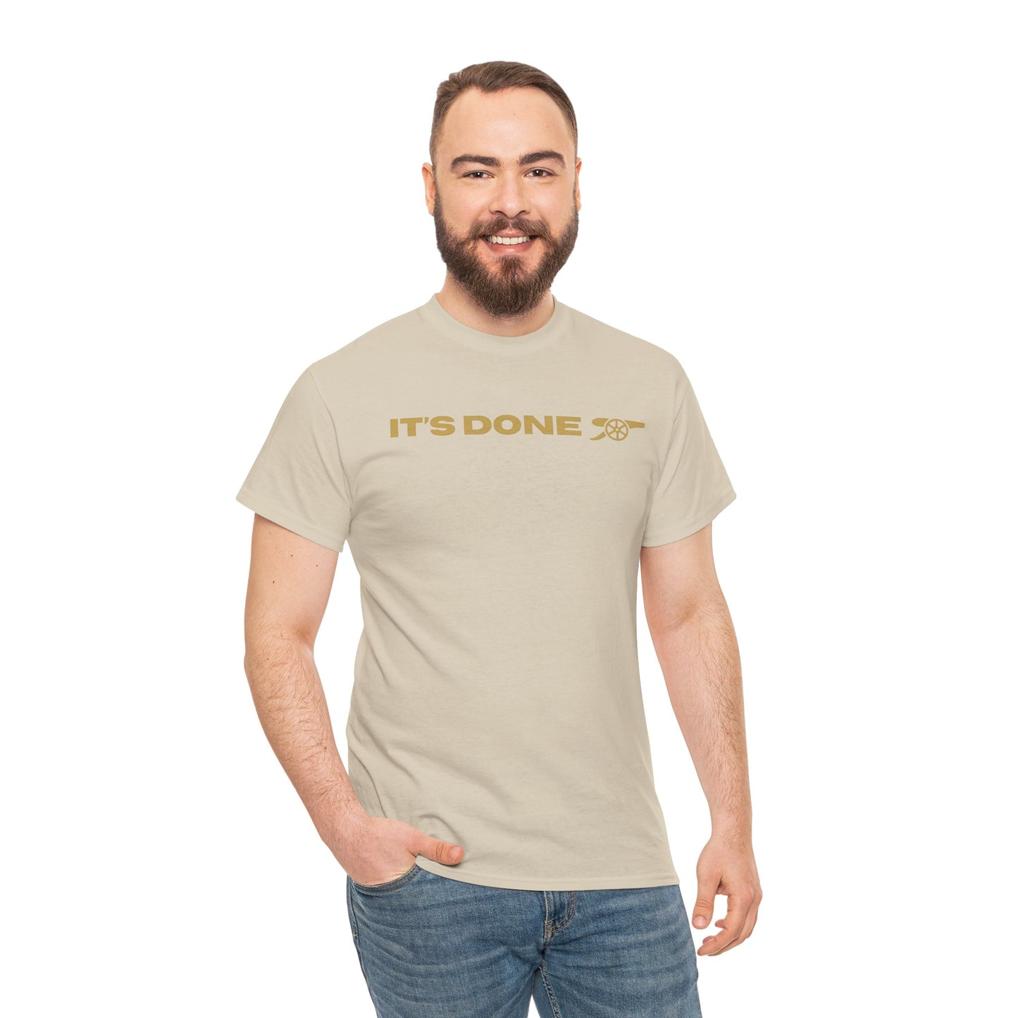 It's Done Arsenal Champions T-Shirt – Minimalist Gold Script Tee