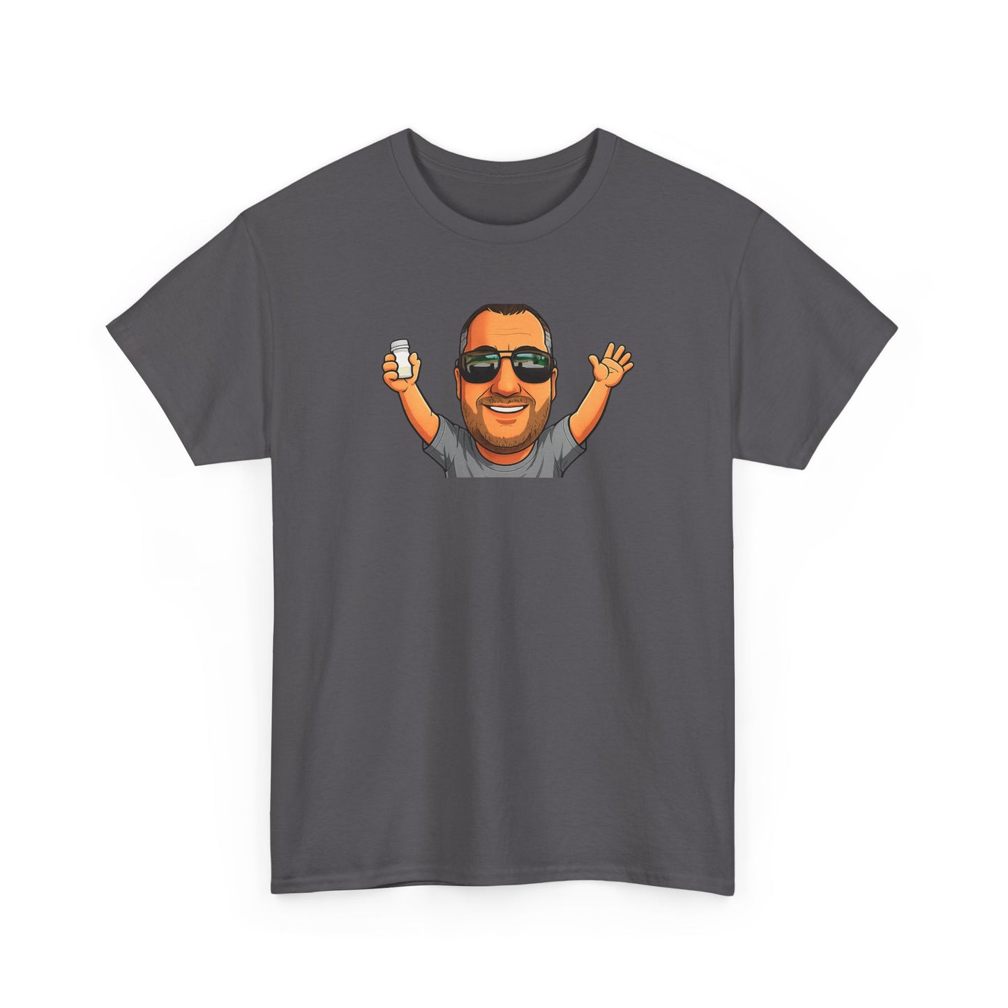 Is It Too Late To Be Good? Tee — Funny Graphic T‑Shirt with Smiling Character