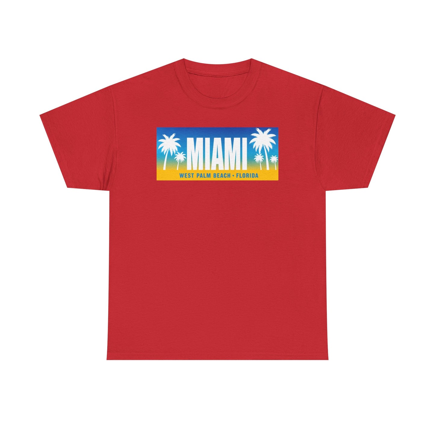 Miami West Palm Beach Vintage Tee — "MIAMI" Beach Palm Trees T‑Shirt