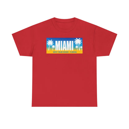 Miami West Palm Beach Vintage Tee — "MIAMI" Beach Palm Trees T‑Shirt