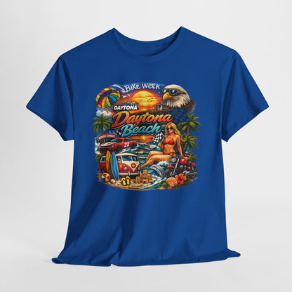 Daytona Beach Vintage Surf T-Shirt — Retro Sunset Palm Beach Tee