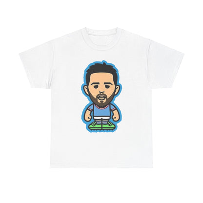 Bernardo Silva Manchester City Legend Graphic Tee — Player Cartoon Front & Tribute Poster Back