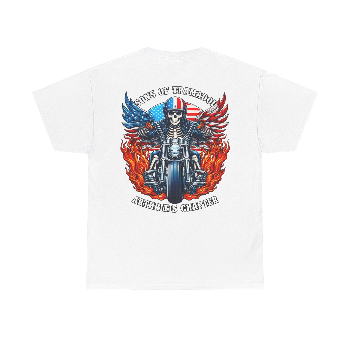 Biker Skull Motorcycle Tee — Sons of Tradition Archangels Chapter Graphic Shirt