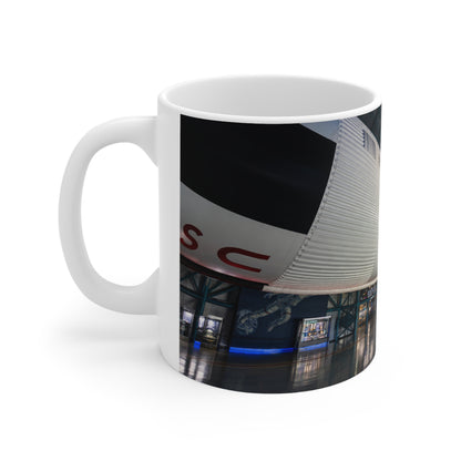 Space Museum Rocket Ceramic Coffee Mug – NASA Exhibit Photo, 11oz & 15oz