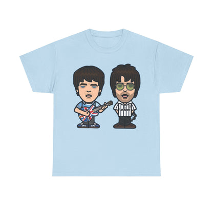 Oasis Noel & Liam Cartoon Rock Duo T-Shirt