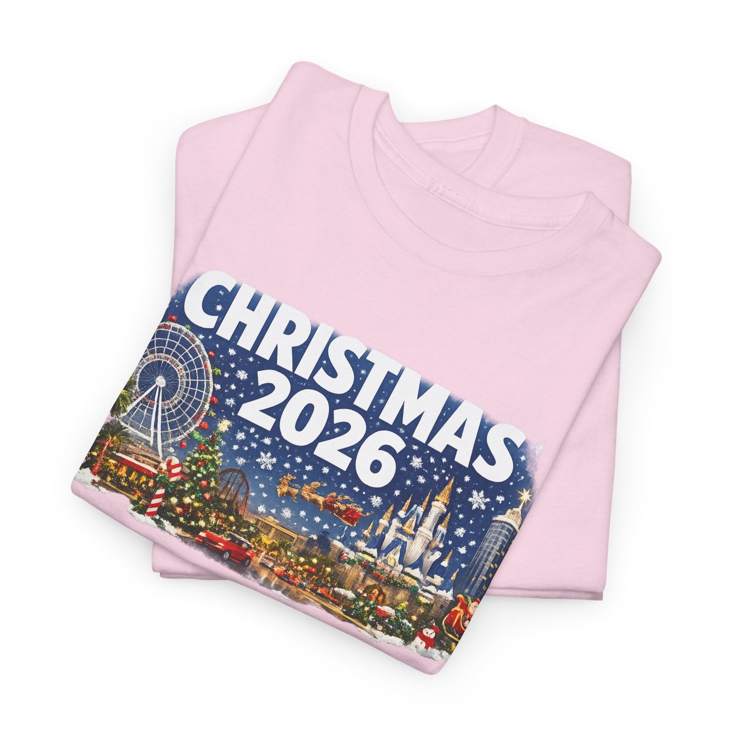 Christmas 2026 Holiday Tee — Festive Winter Village Graphic T-Shirt