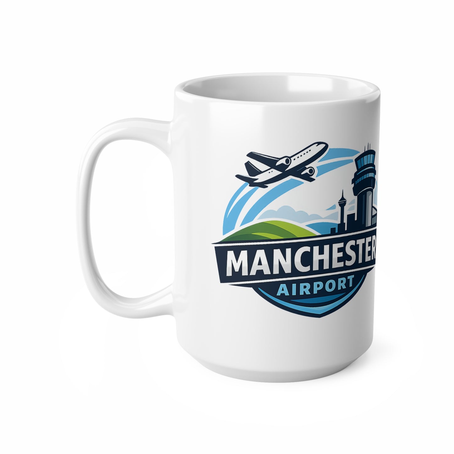 Manchester Airport Ceramic Coffee Mug — 11oz & 15oz Traveller Souvenir