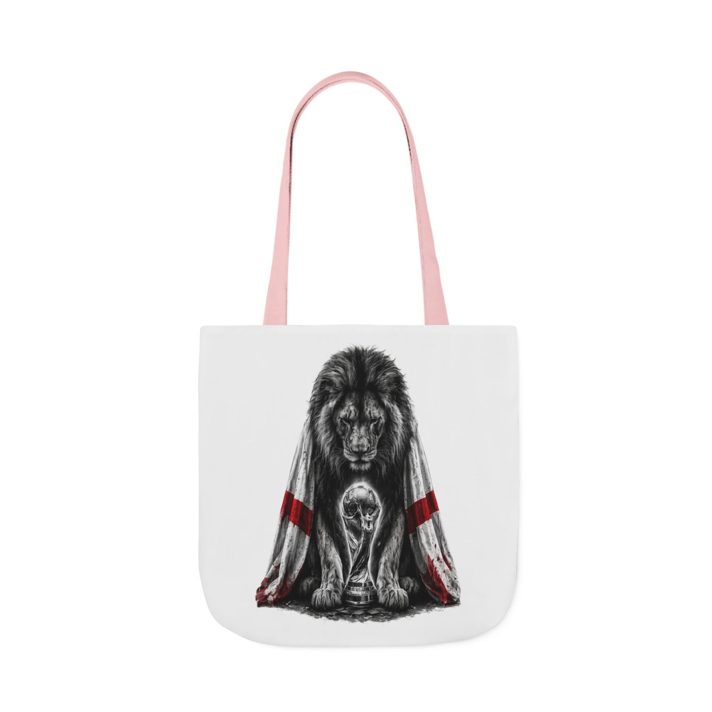 England Lion Guardian Canvas Tote — Protective Lion & Cub Illustration Tote Bag