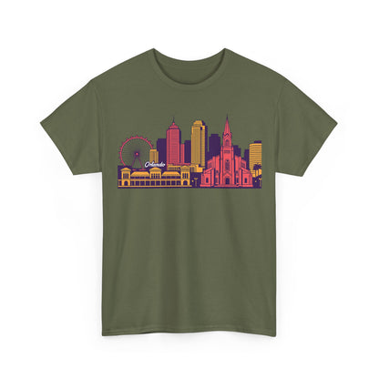 Orlando City Skyline T-Shirt — Colorful Urban Landmark Graphic Tee