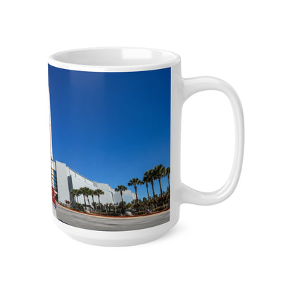 Space Shuttle Launch Pad Ceramic Mug — Atlantis Visitor Center Photo Coffee Cup, 11oz & 15oz
