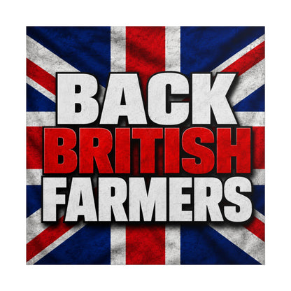 Back British Farmers Union Jack Support Poster