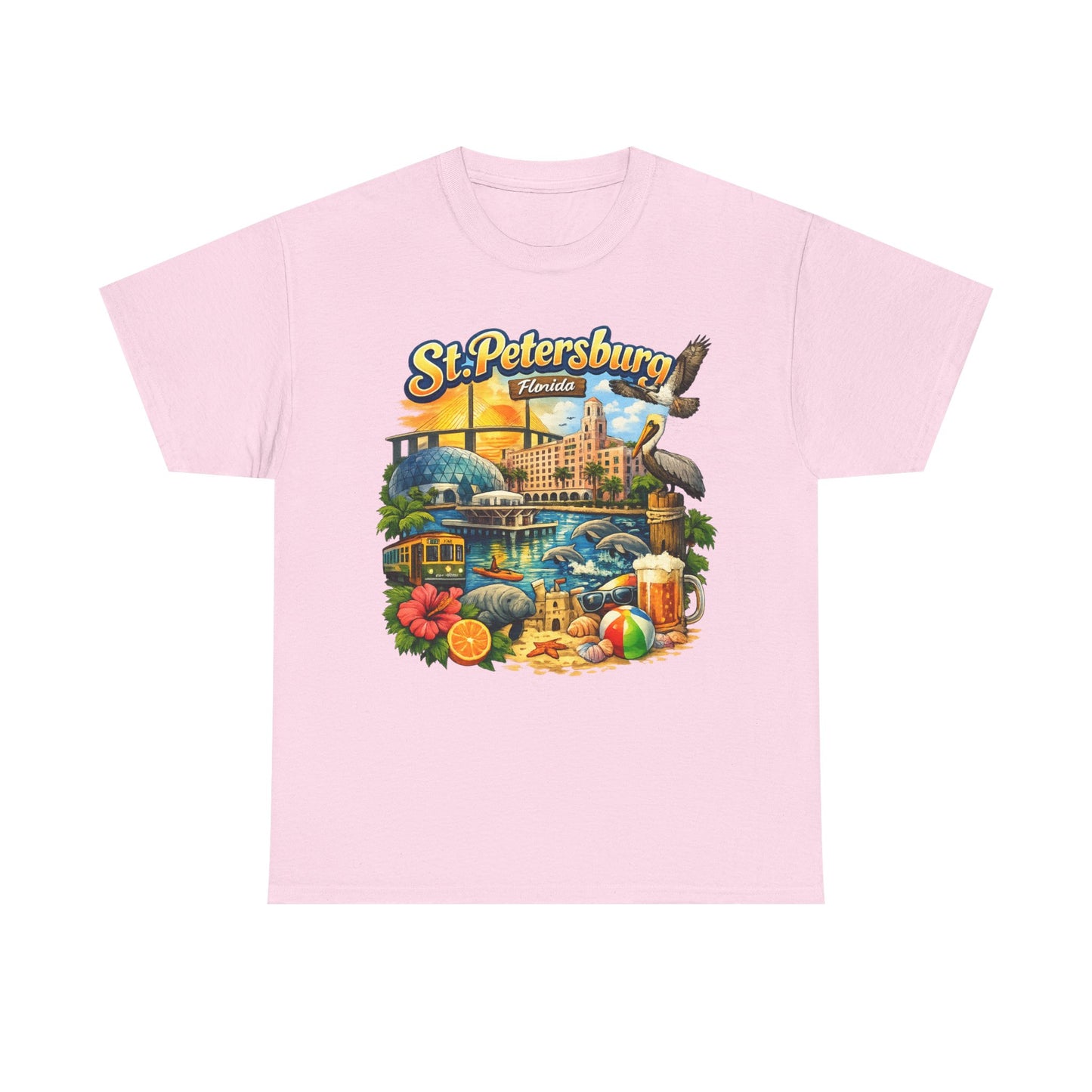 St. Petersburg Florida Retro Beach Scene T-Shirt