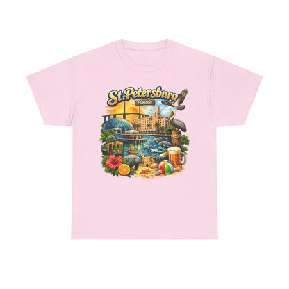 St. Petersburg Florida Retro Beach Scene T-Shirt