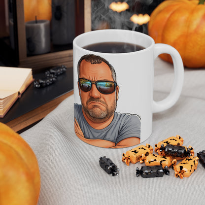 Grumpy Man Ceramic Coffee Cups, 11oz, 15oz