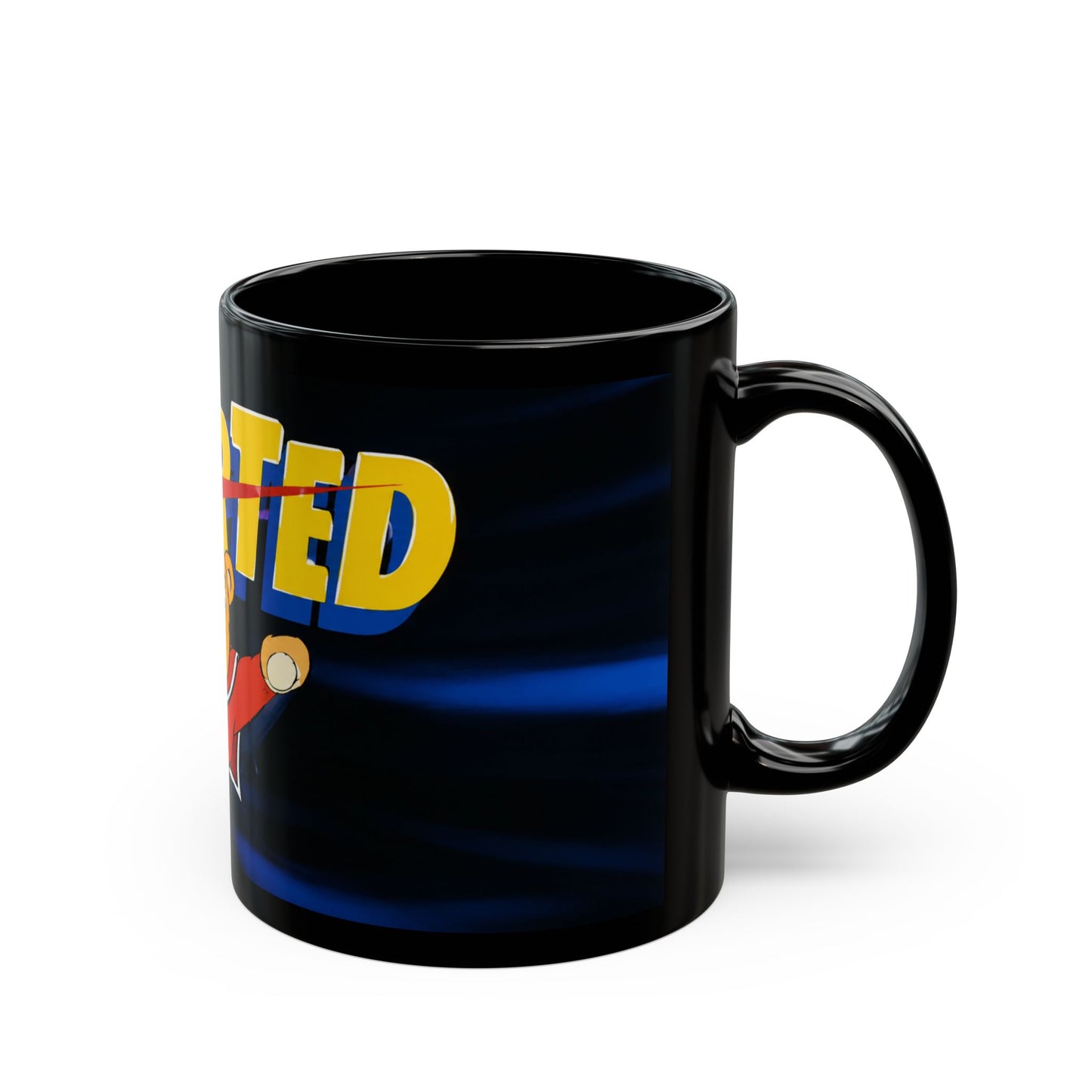 Super Ted Superhero Mug — Cute Vintage Cartoon Coffee Cup (11oz, 15oz)