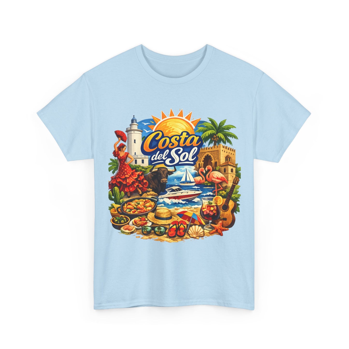 Costa del Sol Beach T-Shirt — Vintage Tropical Vacation Tee