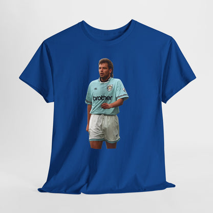 Uwe Rosler Manchester City Legend Graphic Tee - Retro Football Kit Print